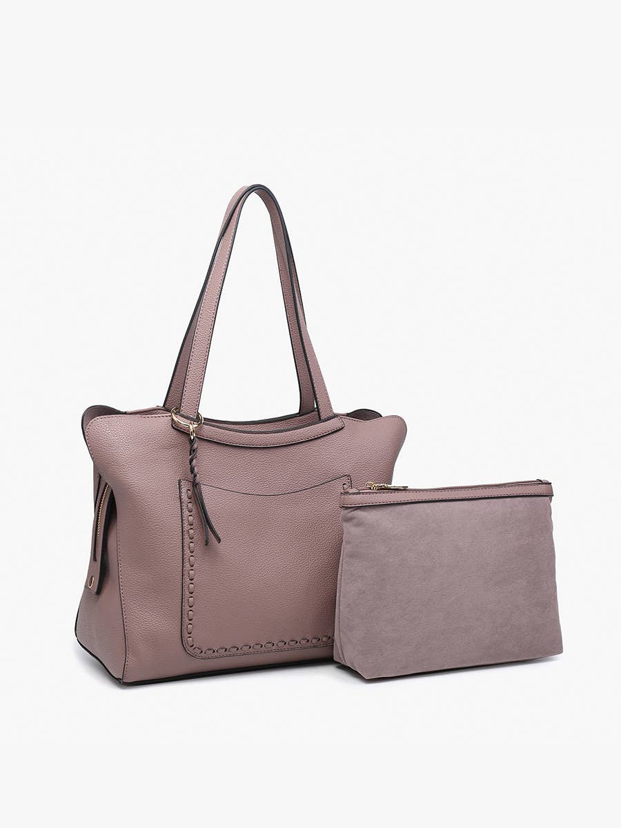 Hunter Pocket-Front Distressed Tote: Baby Blue