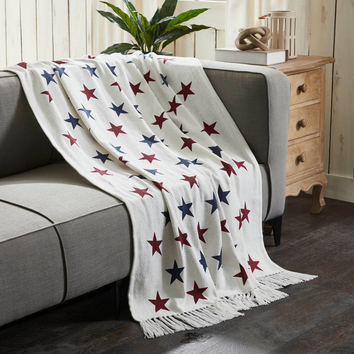 Americana Stars Woven Throw Blanket 50x60