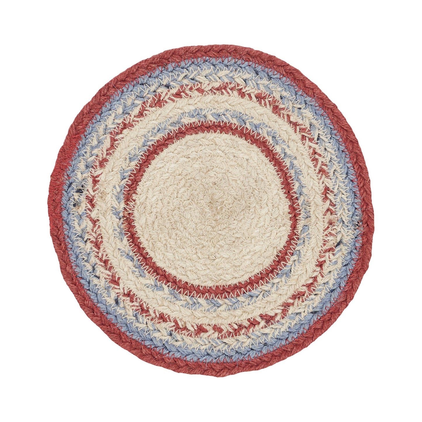 Celebration Americana Braided Jute Trivet 8" Patriotic Star