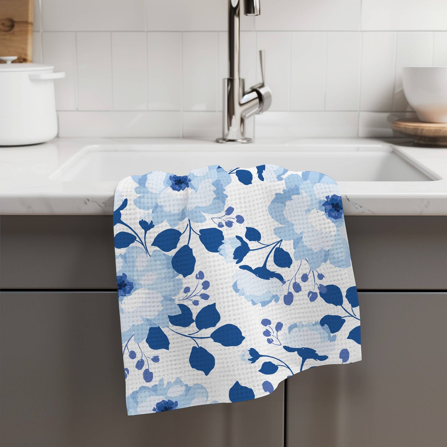 Floral Peony Kitchen Flower Spring Summer Towel