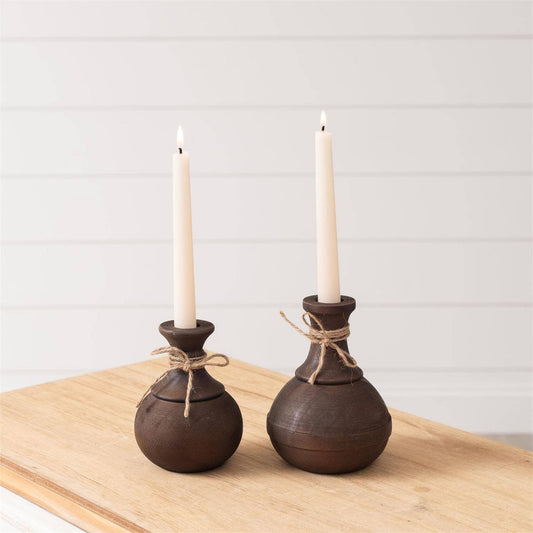 Dark Wood Bud Vase Large