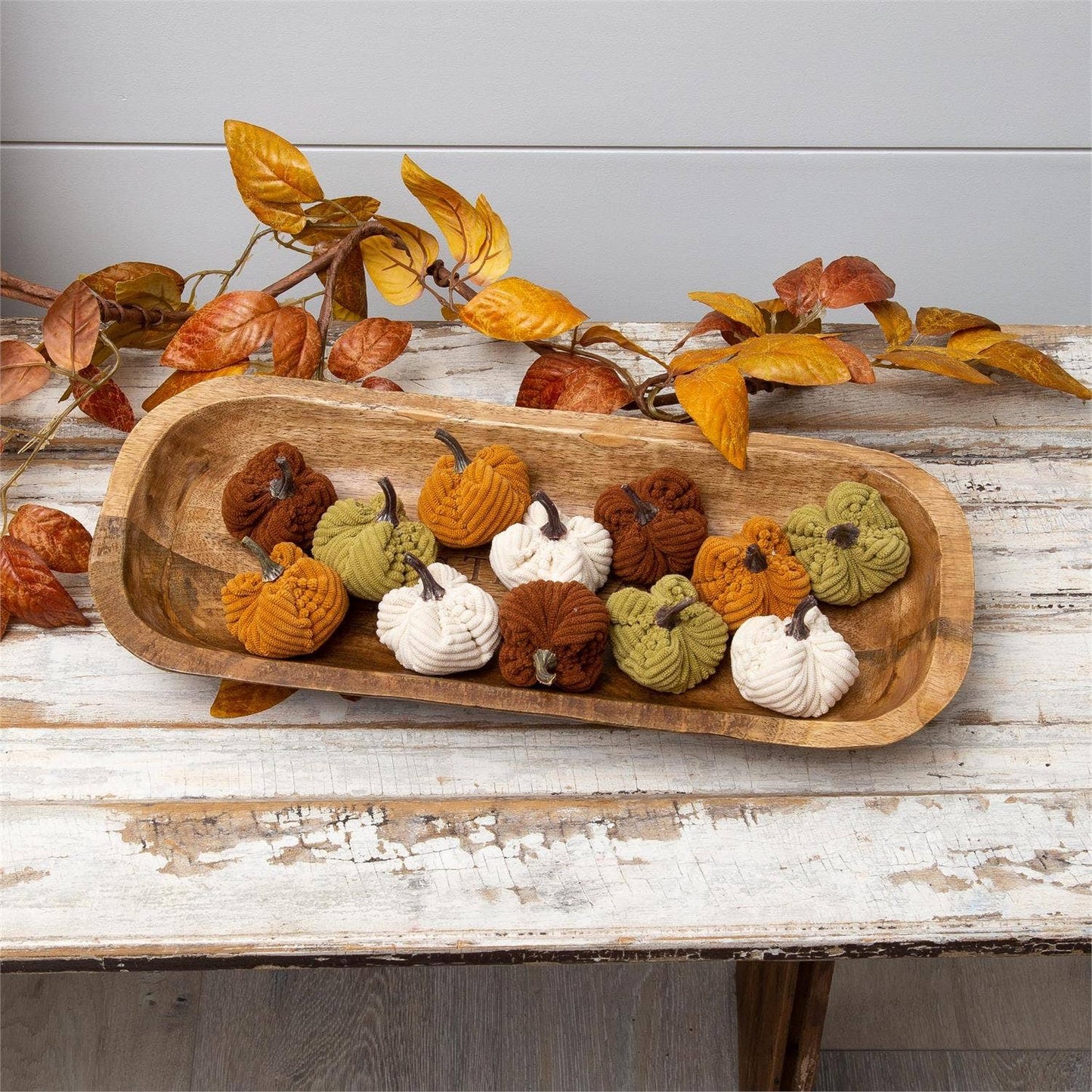 Mini Corduroy Harvest Pumpkins (Set Of 12)