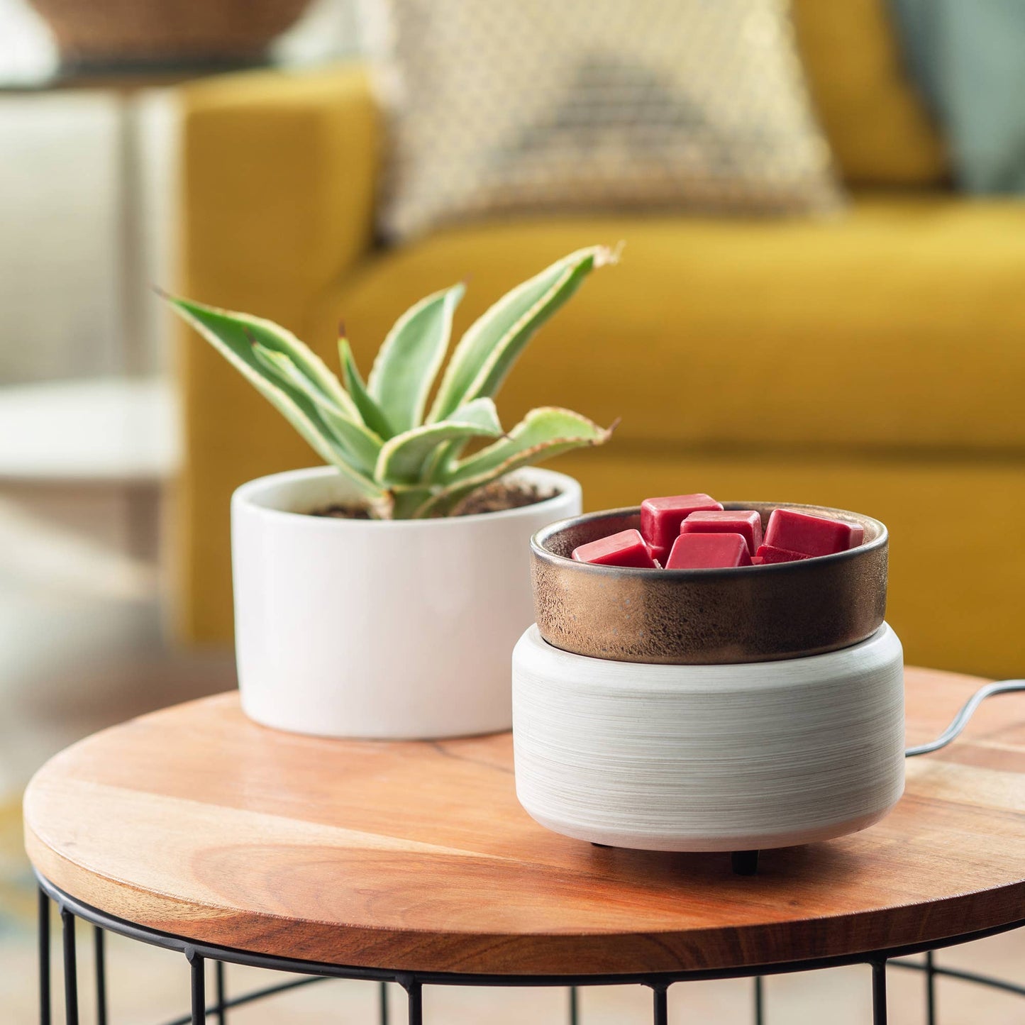 White Washed Bronze 2-in-1 Classic Warmer