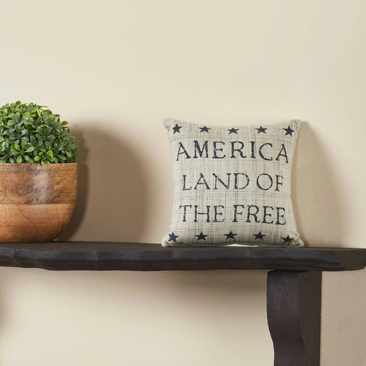 Americana Land of the Free Pillow 6x6