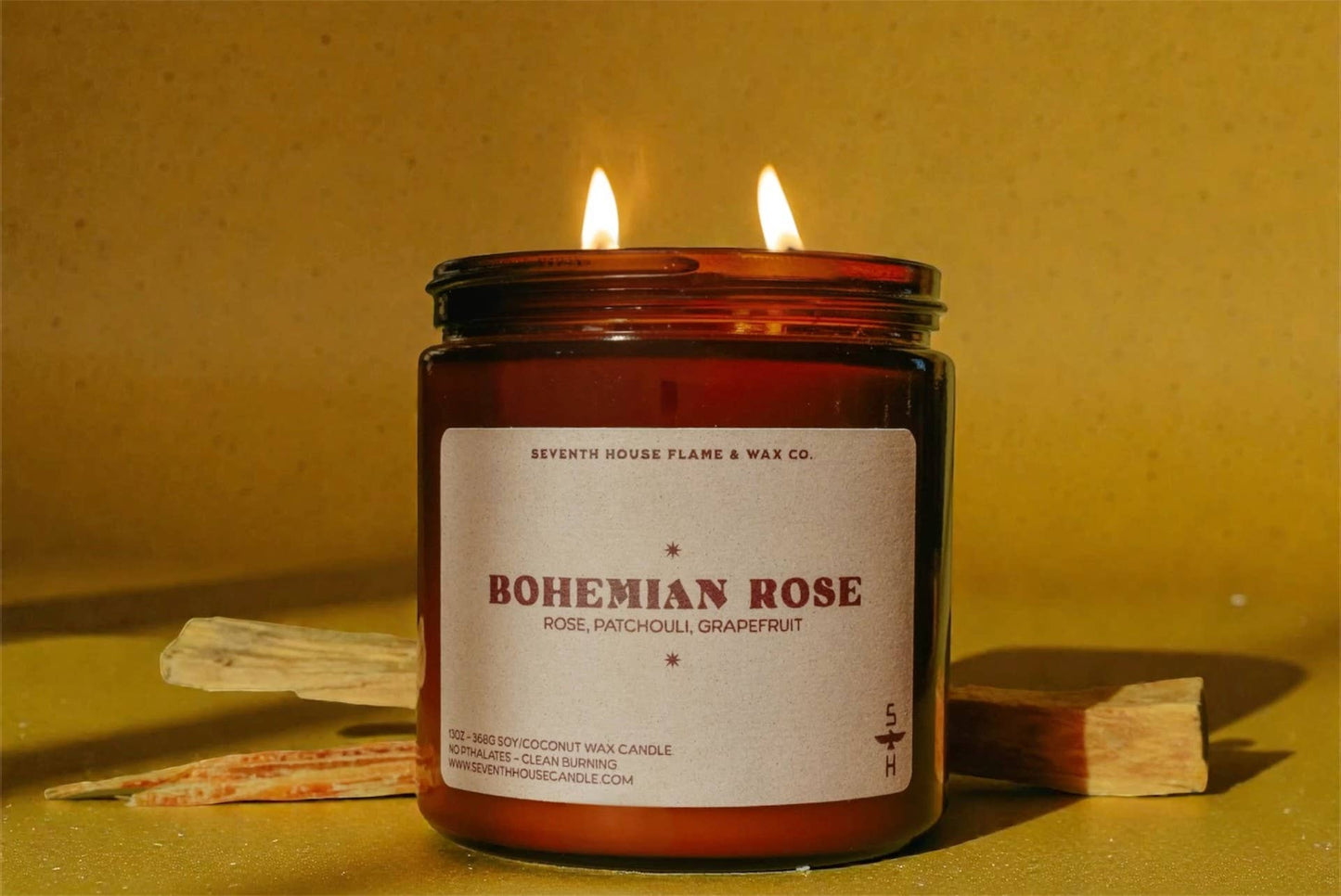 BOHEMIAN ROSE - Rose, Basil, Patchouli Candle