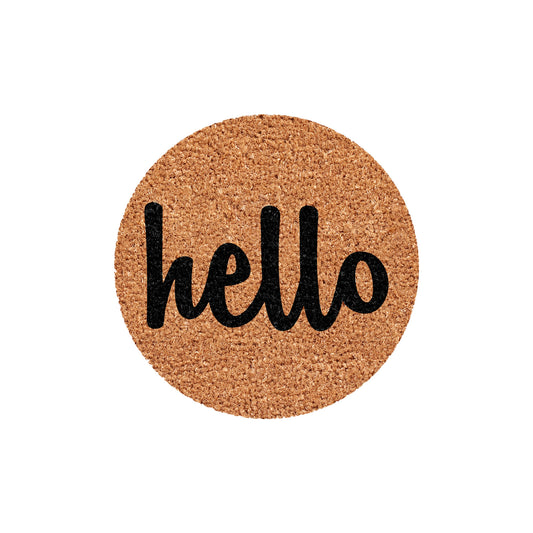 24" x 36" Rubber Doormat Interchangeable Insert: Hello