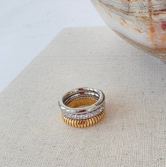 The Element Stack Ring Trio - WATERPROOF