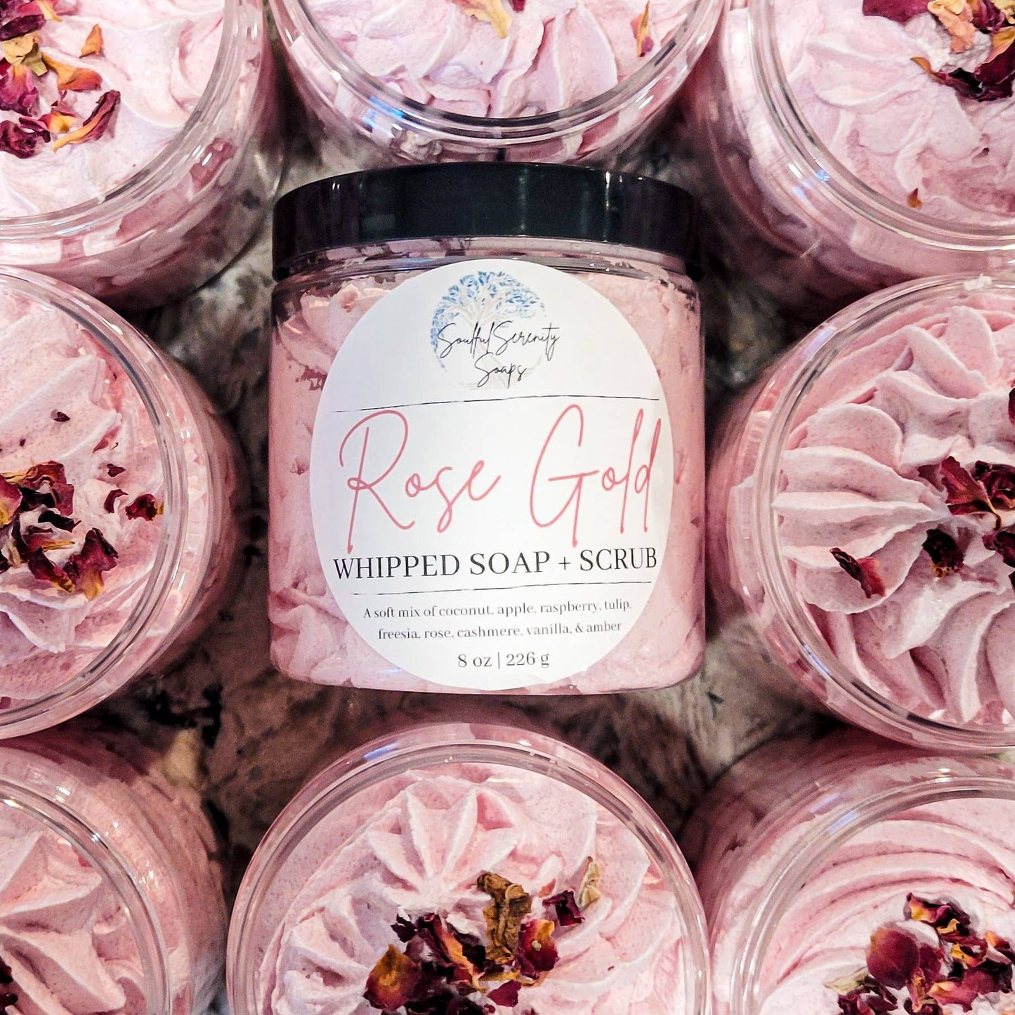 Rose Gold Whipped Soap + Scrub