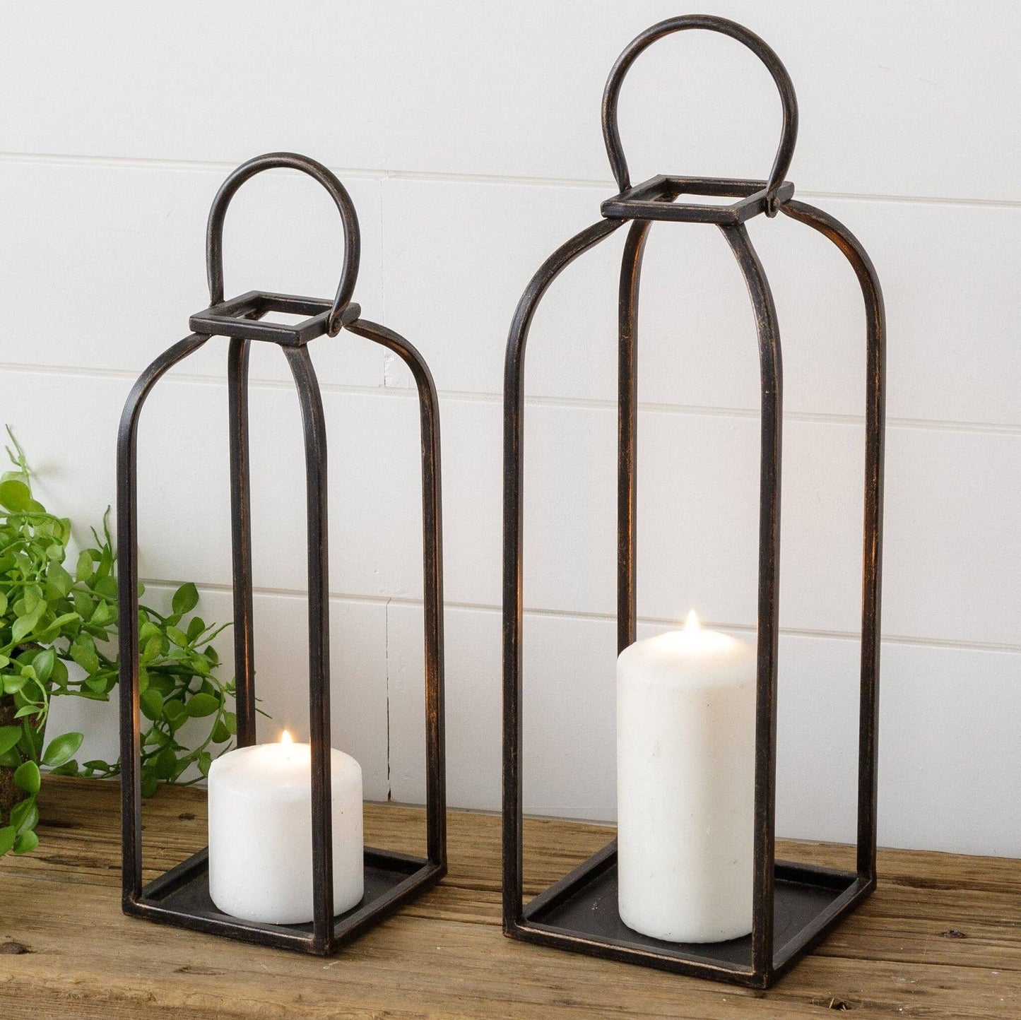 Arched Black Lantern Small