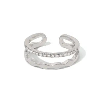Boho Glam Ring Silver